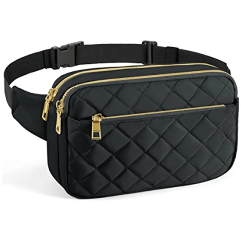 Vegan Rhombus Nylon Waist Packs Waterproof Fanny Pack