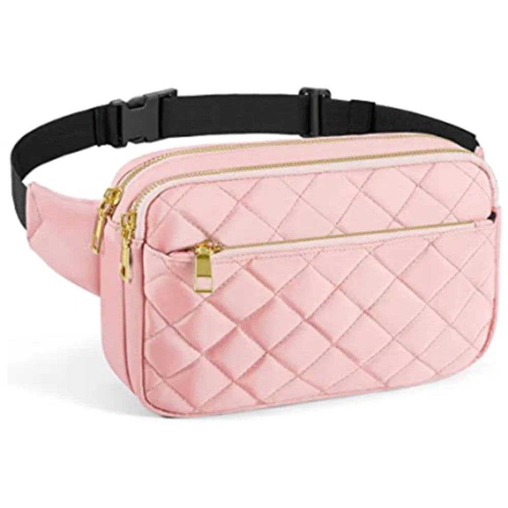 Vegan Rhombus Nylon Waist Packs Waterproof Fanny Pack
