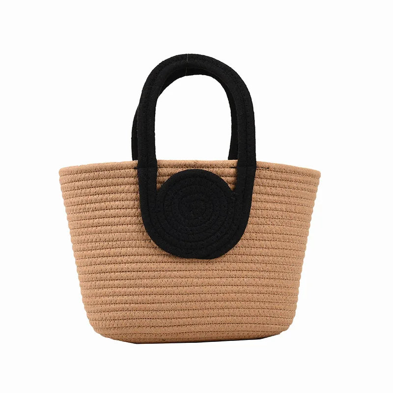 Woven Vegetable Basket Bag Large Capacity Women Handbag
