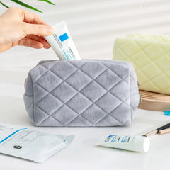 Velvet Cosmetic Case Large Capacity Soft Pillow Bag Girls Portable Storage Bag