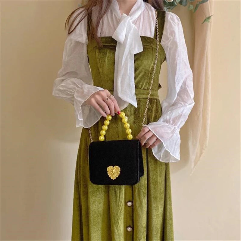 Vintage Lady Crossbody Bags Chain Messenger Shoulder Bag Small Purses