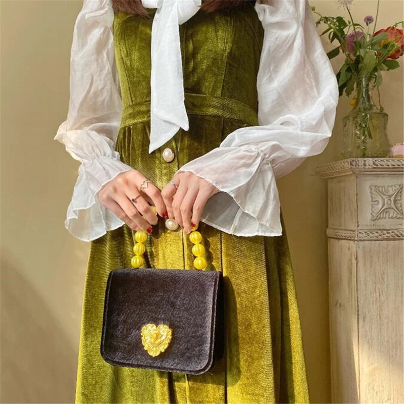 Vintage Lady Crossbody Bags Chain Messenger Shoulder Bag Small Purses