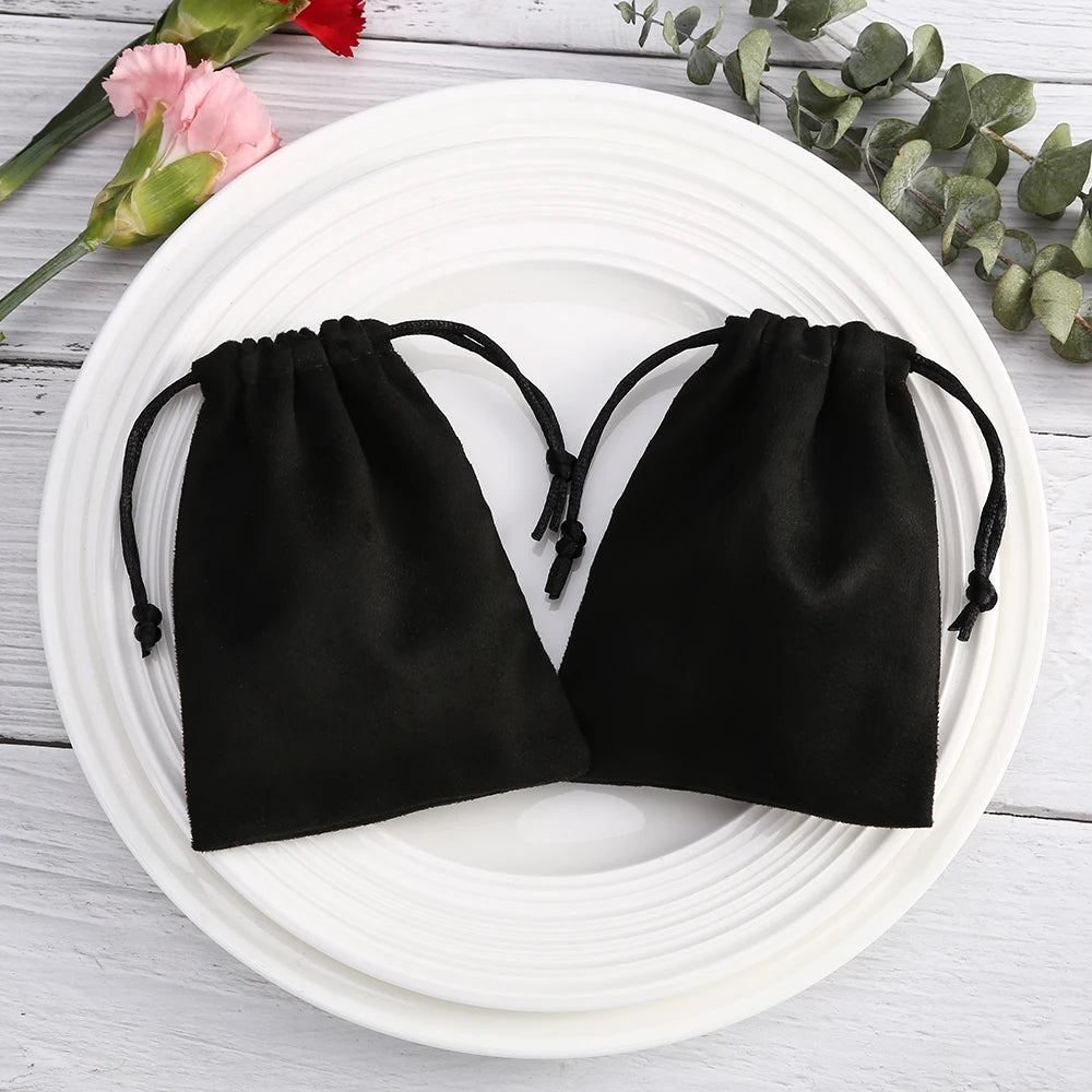 Velvet Jewelry Mini Gift Bags For Rings Necklace Pendant Flannel Drawstring