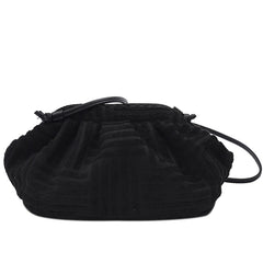 Velvet Stripe Cloud Bag for Women Handbag Shoulder Crossbody Purse