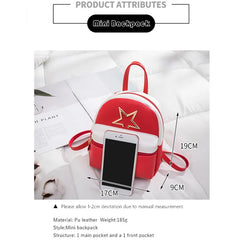 Red Mini Backpack Small Purse Women Shoulder Bag