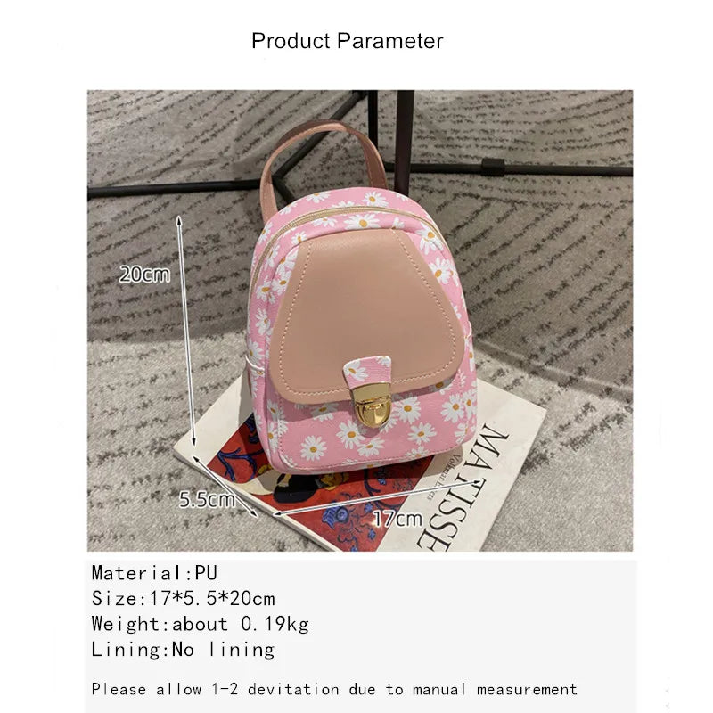 Mini Backpack Crossbody Bag For Teenage Girl Women Shoulder Phone Purse