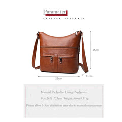 Soft Square Crossbody Women Shoulder Bag Vintage Purse & Handbag
