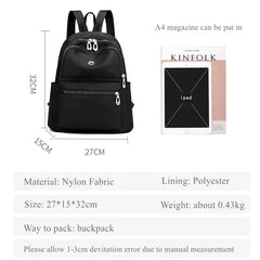 Waterproof Casual Women Backpack Red Rucksack
