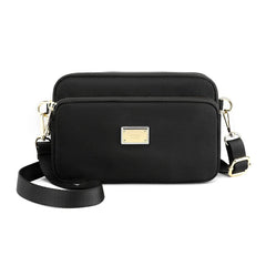 Zipper Shoulder Bag Women Nylon Strap Crossbody Soft Phone Purse & Handbag