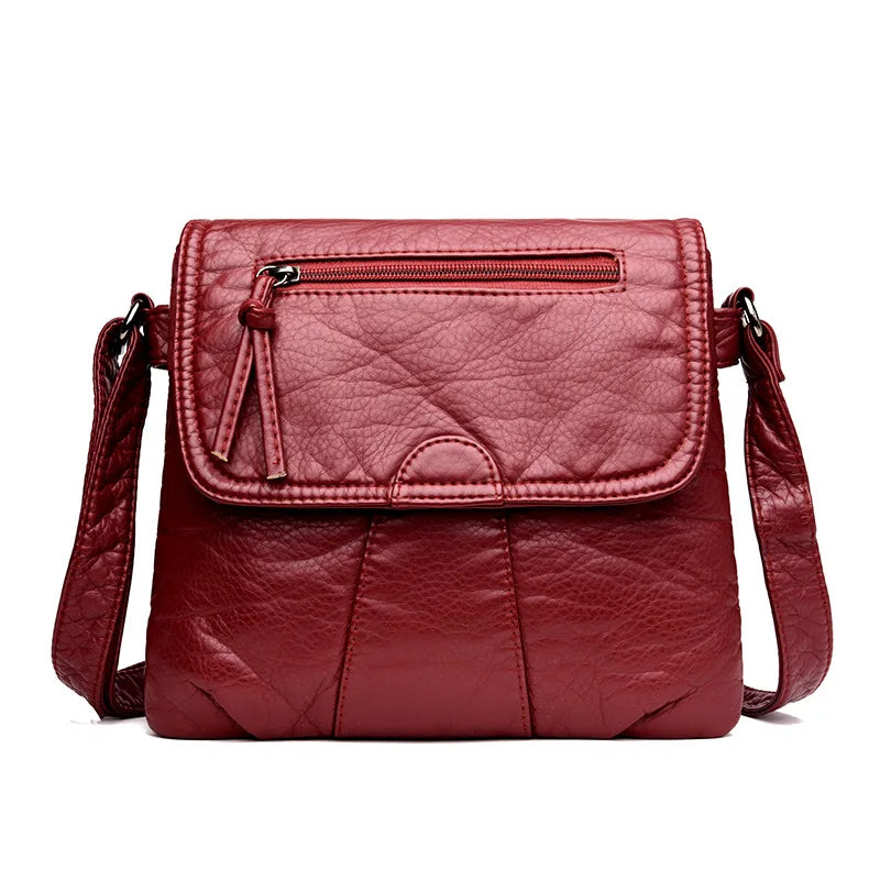 Soft Leather Crossbody Small Bag Shoulder Daypack for Women