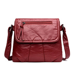 Soft Leather Crossbody Small Bag Shoulder Daypack for Women