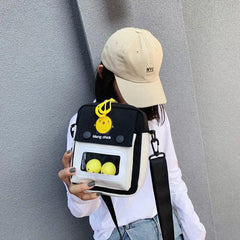 Yellow Chicken Shoulder Bag Casual Canvas Zipper Messenger Bag