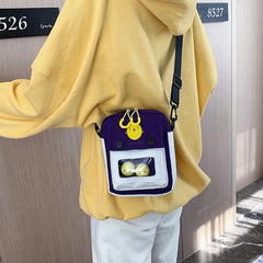 Yellow Chicken Shoulder Bag Casual Canvas Zipper Messenger Bag