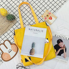 Harajuku Women's Shoulder Bag Anime Canvas Large Capacity Casual Tote Shopper