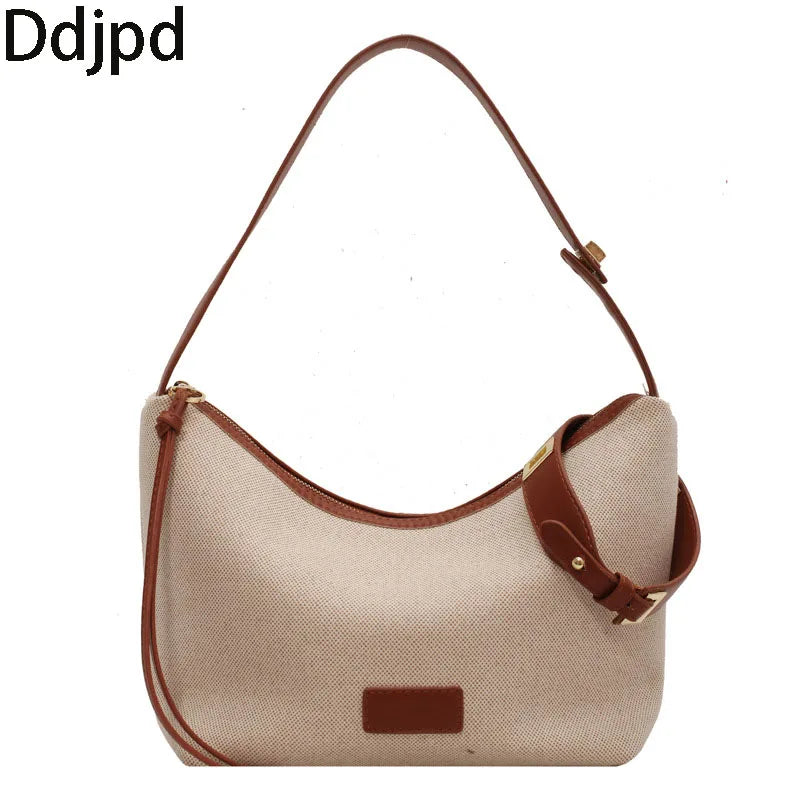 Canvas Shoulder Bag Large Capacity Women's Casual Messenger Bag