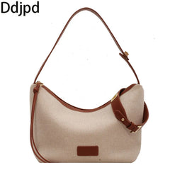 Canvas Shoulder Bag Large Capacity Women's Casual Messenger Bag