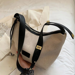 Canvas Shoulder Bag Large Capacity Women's Casual Messenger Bag