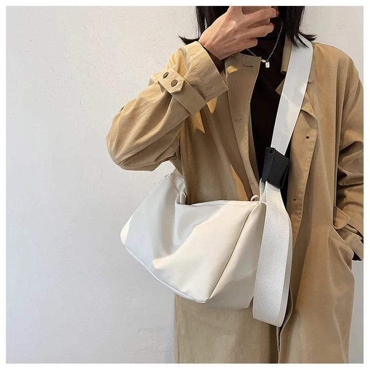 PU Crossbody Bag for Women Large Capacity Shoulder Messenger Bag Retro Handbags