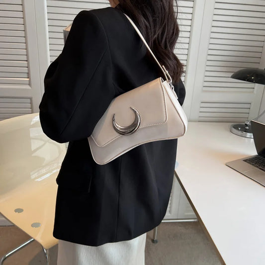 Versatile Small Square Bag Solid Handbags Women's Underarm Shoulder Bag