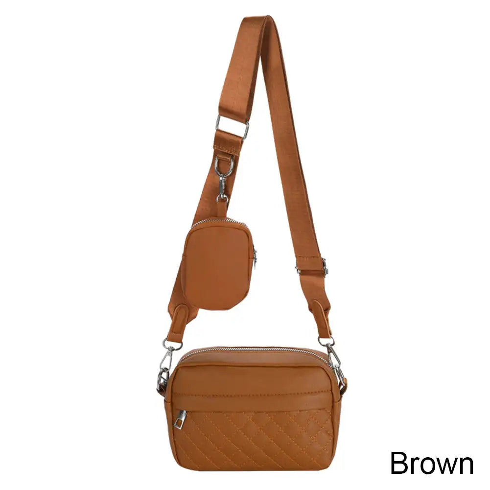 Versatile Women Shoulder Bag PU Leather Inclined Handbags