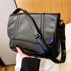 Solid One Shoulder Bag Women Autumn Retro Purses High Quality