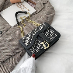 Women's Shoulder Bag Flaps Letter Crossbody Bag Female Shopper Handbags