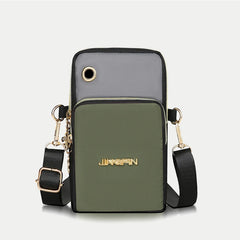 Nylon Crossbody Phone Purse Waterproof Shoulder Bag Multi-Zipper Handbag Clutch