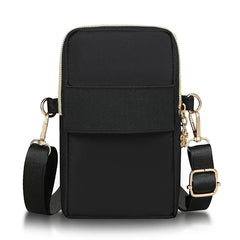 Nylon Crossbody Phone Purse Waterproof Shoulder Bag Multi-Zipper Handbag Clutch