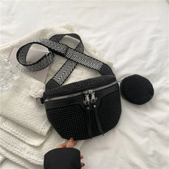 Vertical Square Rhinestones Evening Clutch Party Wedding Chain Purse Handbag