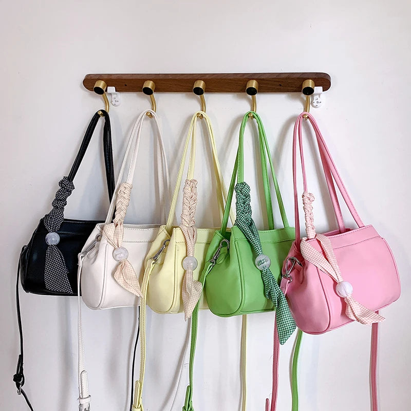 Women's Shoulder Messenger Bag Solid Summer Handbag and Purses