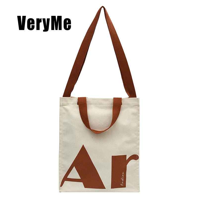 Casual Canvas Large Capacity Handbag For Women Shoulder Bag