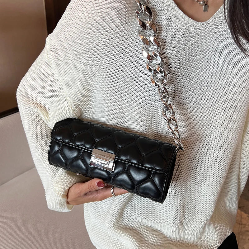 Pu Leather Baguette Women's Bag Ladies Handbag All-Match Female Shoulder Pack