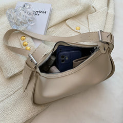 Solid Leather Female Shoulder Pack Crossbody Women Bag All-Match Handbag