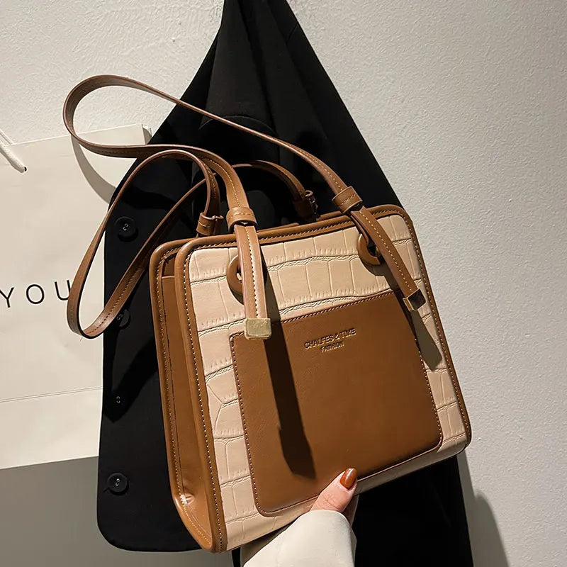 Solid Leather Women Handbags Shoulder Bags Messenger Bags Casual Tote Bags