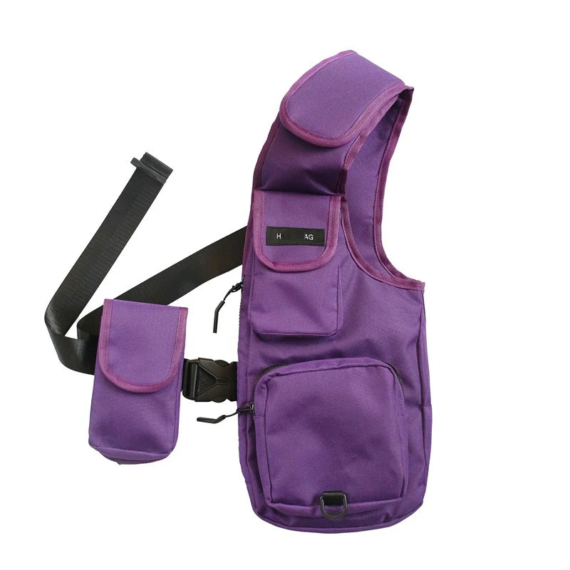 Hip Hop Chest Rig Bag Functional Tactical Harness Chest Bags