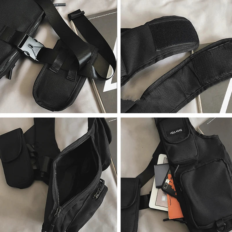 Hip Hop Chest Rig Streetwear Tactical Harness Waist Pack