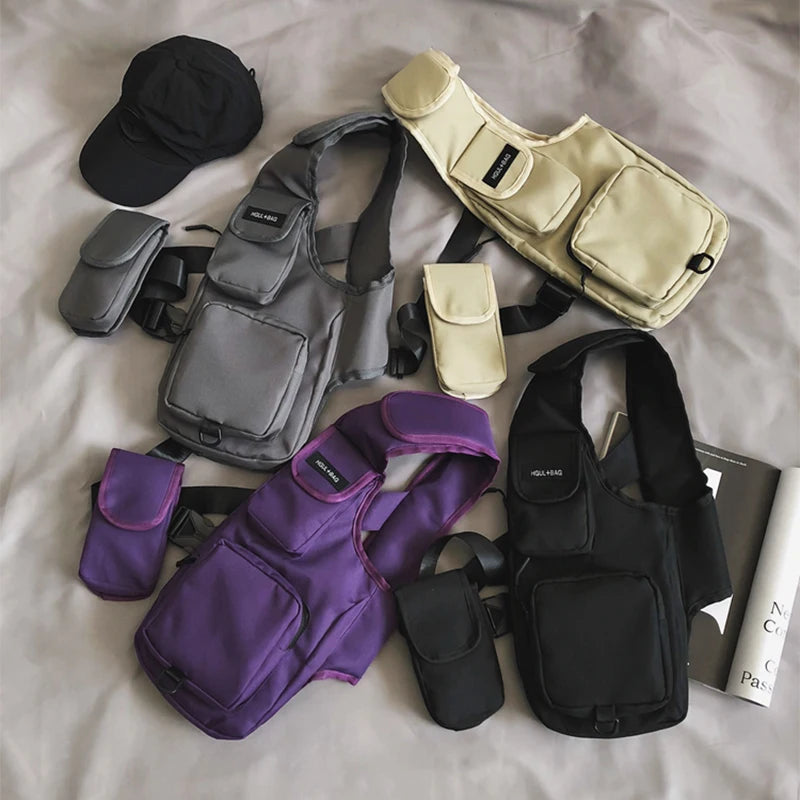Hip Hop Chest Rig Streetwear Tactical Harness Waist Pack