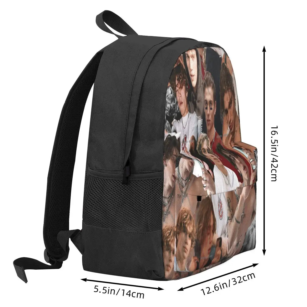 Vinnie Hacker Photo Collage Backpacks Men's Backpacks Bags For Women Manga Bags