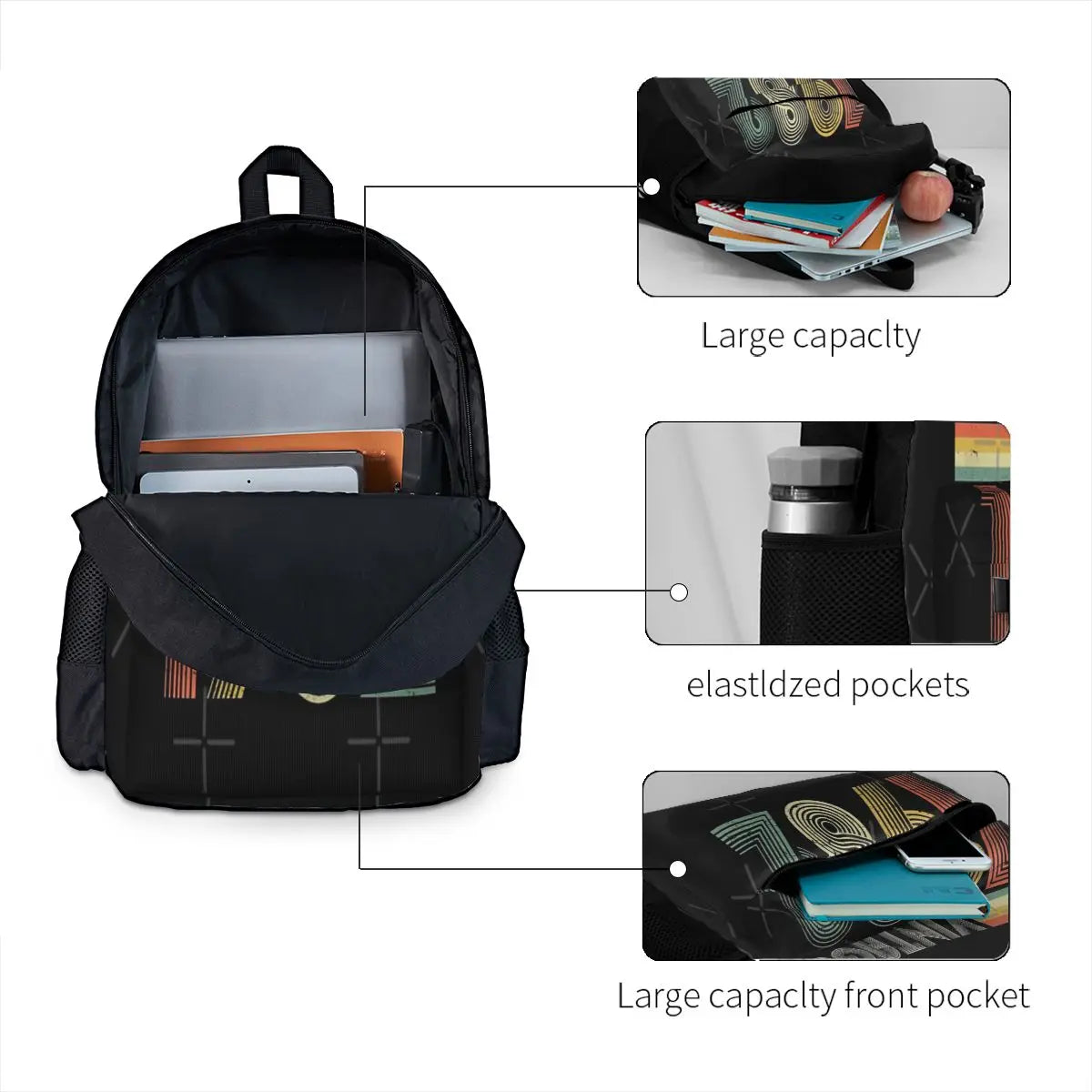 Vintage 1982 40Th Birthday Gift Backpacks Men's Backpacks Bags For Women Kids