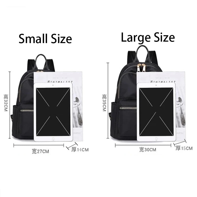 Vintage Waterproof Oxford Backpack Women Lightweight Large Capacity Casual