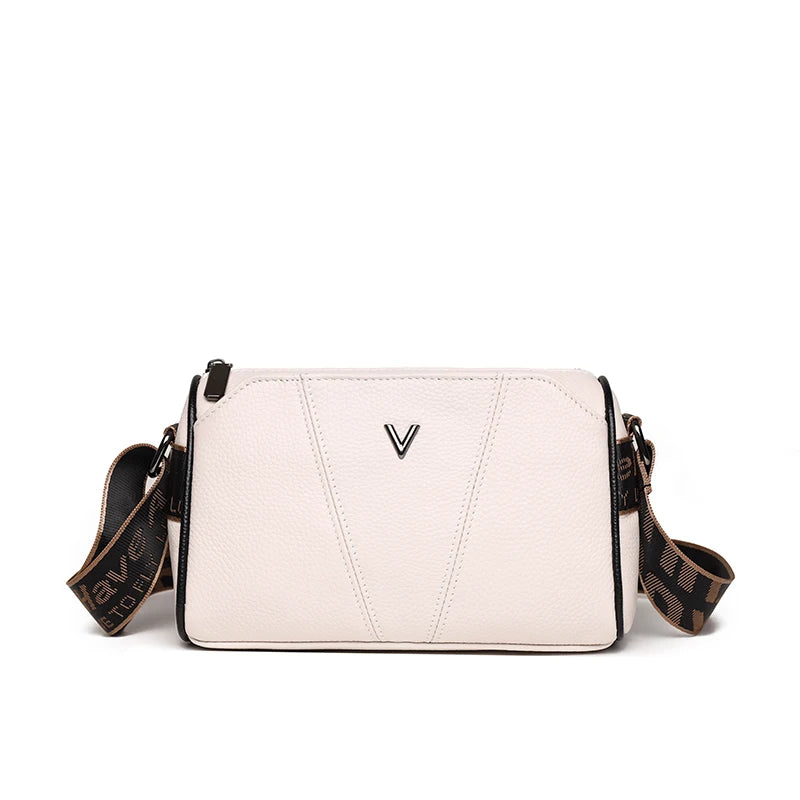 Vintage 3 Layer Leather Shoulder Crossbody Bags for Women