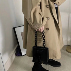 Vintage Acrylic Chain Crossbody Bag Square Shoulder Tote Handbags
