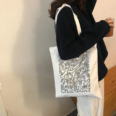 Vintage Tote Large Capacity Casual Shopper Bag High Street Women