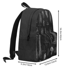 Vintage Anatomy Print Backpacks Men's Women Rucksack School Bags