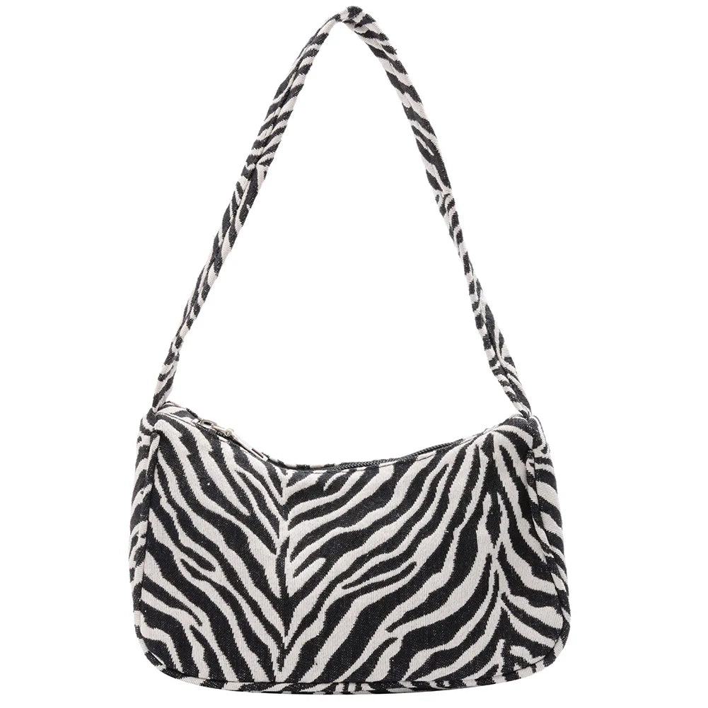 Vintage Animal Pattern Underarm Purse Small Shoulder Handbags