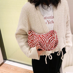 Vintage Animal Pattern Women Small Underarm Shoulder Bags Cloth Female Daily Cas