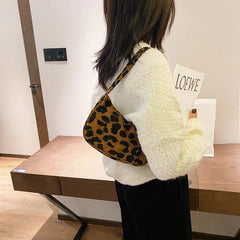 Vintage Animal Pattern Women Small Underarm Shoulder Bags Cloth Female Daily Cas