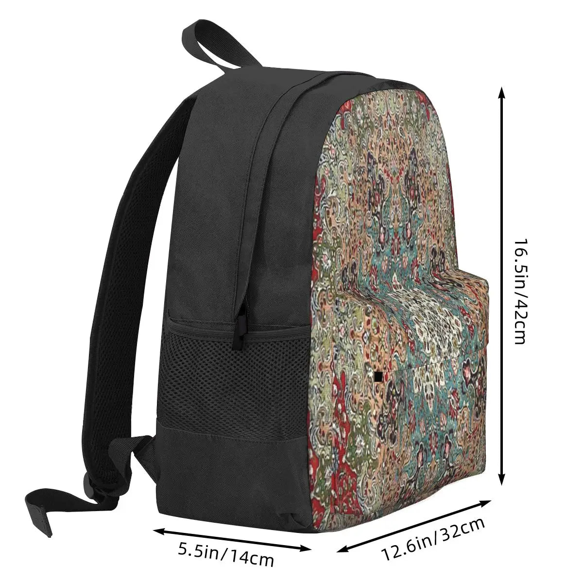Vintage Persian Carpet Print Backpack Men's Women's School Bag