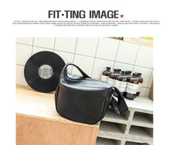 Vintage Wide Strap Shoulder Bag Large Capacity Soft PU Leather