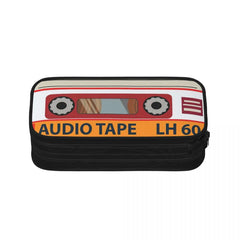 Vintage Audio Tape Pen Box Student School Anime Zipper Pen Bag